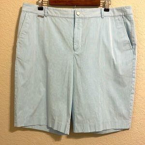 ♥️ Lauren Ralph Lauren Active Shorts Stripes Blue Size 16